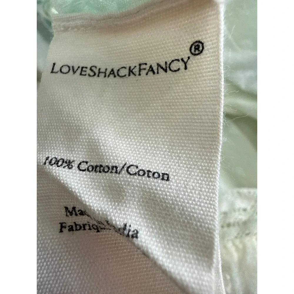 LOVESHACKFANCY‎ Natasha Mini Dress Size M Lily Pond Tiered Ruffle Tie Dye Dainty - Picture 13 of 14